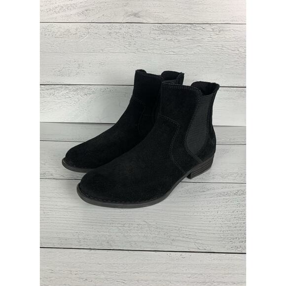 BORN Women's Size 7 M Black Bresson Suede Leather Slip On Booties Boots Shoes - Picture 5 of 14